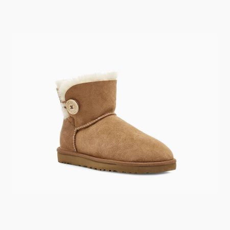 UGG Mini Bailey Button II - Boots Dame - Brune (NO-H753)